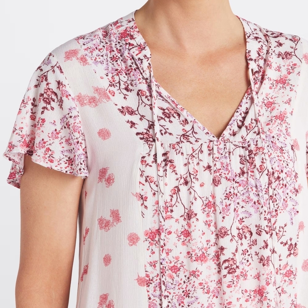 Chic Floral Pink Blouse for Women - Picture 4 of 6